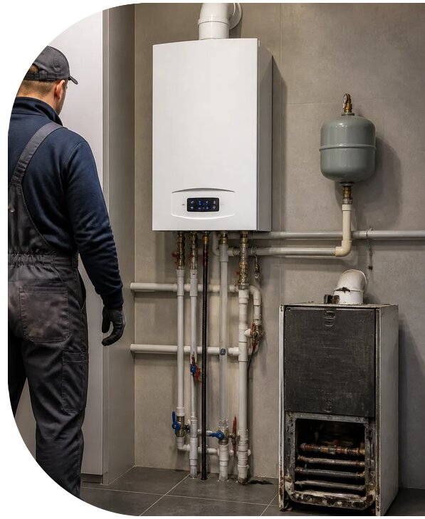 Замена котла в частном доме в Биробиджане от 12166 р. | АПаруса-Брб