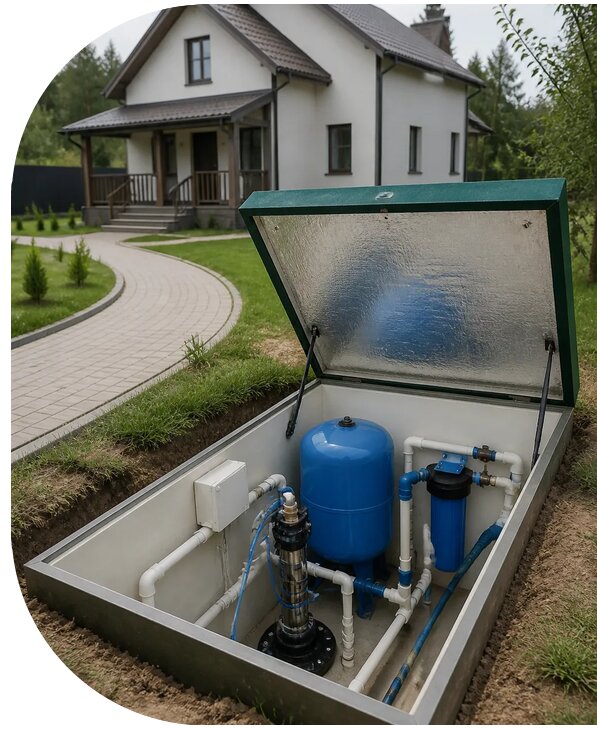 Автономное водоснабжение дома в Биробиджане от 152070 р. | АПаруса-Брб